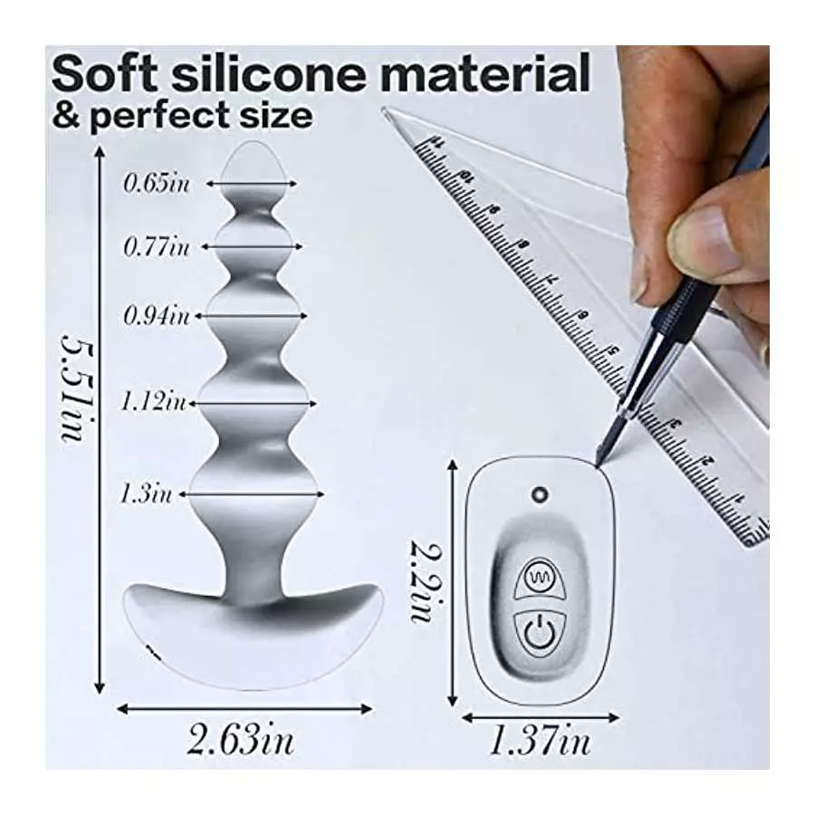 Vibrating Anal Plug, Dovelo Prostate Massager Anal Strong Vibrator 16 Vibration Modes Anal Sex Toy with Remote Control, Vibratin