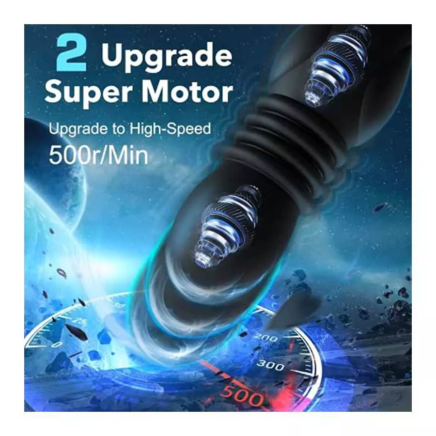 Ultrafast Thrusting Anal Plug Vibrator - Vibrating Butt Plug with App & Remote Control, Adult Male Sex Toys & Games for Womens M