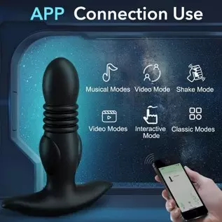 Ultrafast Thrusting Anal Plug Vibrator - Vibrating Butt Plug with App & Remote Control, Adult Male Sex Toys & Games for Womens M Ultrafast Thrusting Anal Plug Vibrator - Vibrating Butt Plug with App & Remote Control, Adult Male Sex Toys & Games for Womens M
