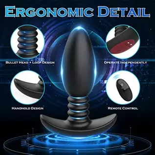 Prostate Massager Anal Vibrator, Anal Plug Vibrating with 10 Vibration Modes, Remote Control Anal Dildo Butt Plug, P Spot Massag Prostate Massager Anal Vibrator, Anal Plug Vibrating with 10 Vibration Modes, Remote Control Anal Dildo Butt Plug, P Spot Massag