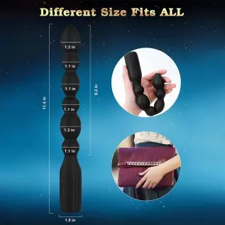 Vibrating Anal Beads Butt Plug, Sex Toys Flexible Silicone 10 Vibration Modes Graduated Design Prostate Massager Bullet Vibrator