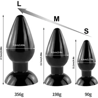 Super Soft Anal Plug Trainer, 6.8 inch Flexible Butt Plug Prostate Massager Adult Toys for Women, Men (L)