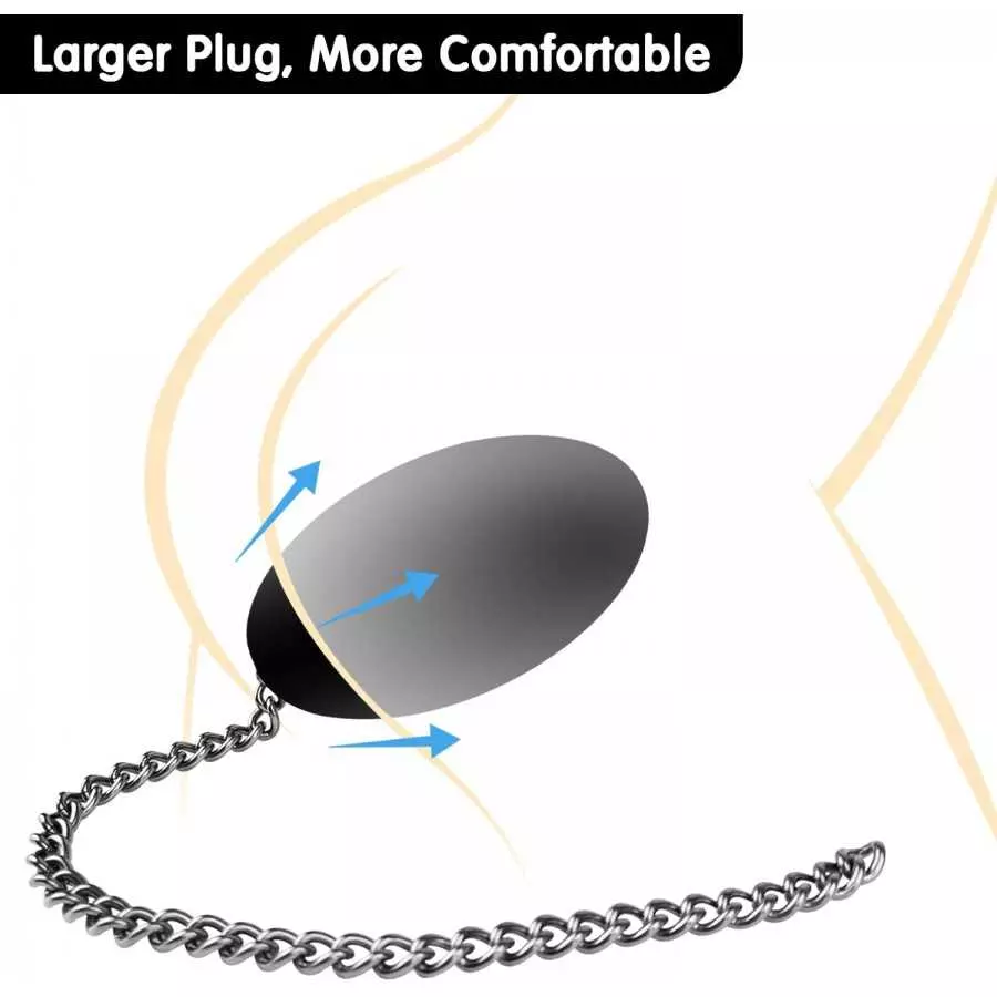 Anal Plug with Chain, Big Anal Toys, Big Anal Sex Toys, Large Silicone Buttplug, Big Anal Trainer Training, Large Butt Plug, Big