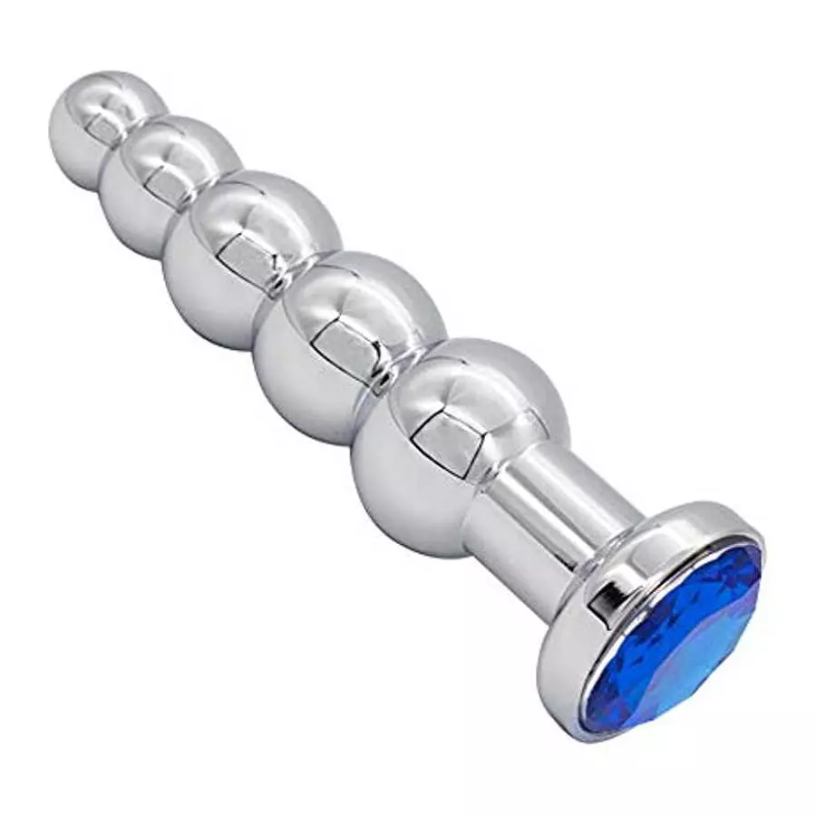 Anal Plug Gem Anal Beads - 5 Beads Metal Butt Plug Pleasure Wand Anal Sex Toys for Men and Women Romi Anal Plug Gem Anal Beads - 5 Beads Metal Butt Plug Pleasure Wand Anal Sex Toys for Men and Women Romi