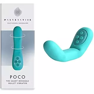 MysteryVibe Poco, The Targeted G-Spot Vibrator That Fits in Your Palm, Bendable Stimulator, 8 Preset Vibes, 16 Intensities, Part