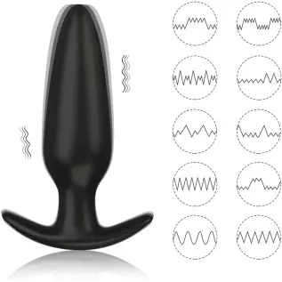 G-spot Anal Vibrator Prostate Massager, Silicone Rechargeable Wearable Anal Vibrator with Remote Control 10 Vibration Modes Wate
