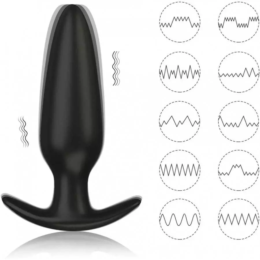 G-spot Anal Vibrator Prostate Massager, Silicone Rechargeable Wearable Anal Vibrator with Remote Control 10 Vibration Modes Wate