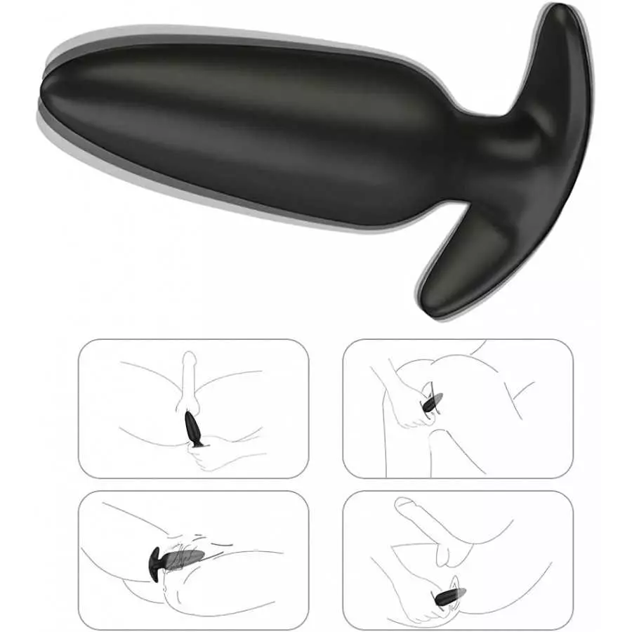 G-spot Anal Vibrator Prostate Massager, Silicone Rechargeable Wearable Anal Vibrator with Remote Control 10 Vibration Modes Wate