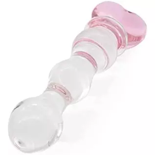 FST Glass Dildo Butt Plug, Glass Pleasure Wand, Heart Shape Crystal Massager Anal Sex Toys for Women Men Couple FST Glass Dildo Butt Plug, Glass Pleasure Wand, Heart Shape Crystal Massager Anal Sex Toys for Women Men Couple