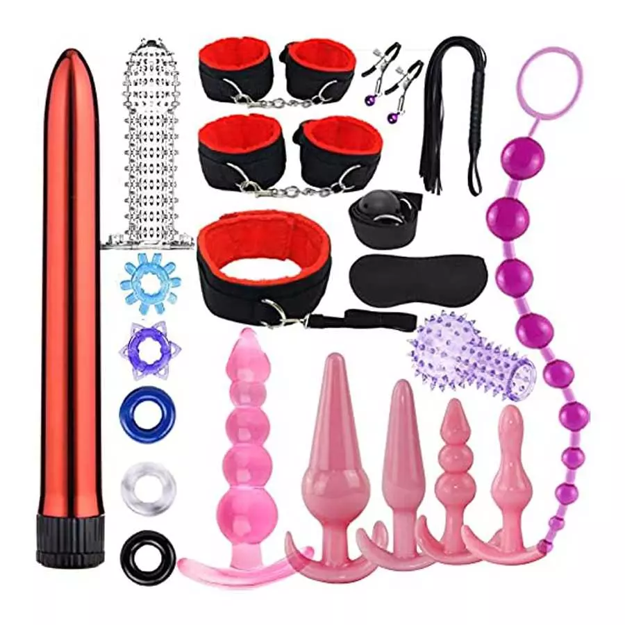 BOXIFA 21Pcs Bondage Restraint Silicone Anal Plug Sex Toys for Butt Plug, 1.0 Count BOXIFA 21Pcs Bondage Restraint Silicone Anal Plug Sex Toys for Butt Plug, 1.0 Count