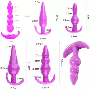 BOXIFA 21Pcs Bondage Restraint Silicone Anal Plug Sex Toys for Butt Plug, 1.0 Count