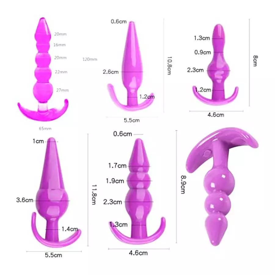 BOXIFA 21Pcs Bondage Restraint Silicone Anal Plug Sex Toys for Butt Plug, 1.0 Count