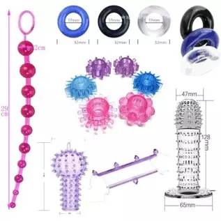 BOXIFA 21Pcs Bondage Restraint Silicone Anal Plug Sex Toys for Butt Plug, 1.0 Count