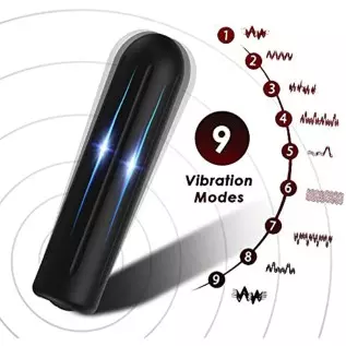 Powerful Vibration Bullet Vibrator, 9 Modes Vibe Stimulator for Clitoral/Nipple/G-spot Stimulation, Discreet Waterproof Vaginal Powerful Vibration Bullet Vibrator, 9 Modes Vibe Stimulator for Clitoral/Nipple/G-spot Stimulation, Discreet Waterproof Vaginal