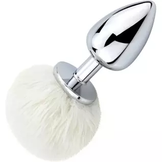 Bunny Tail Anal Plug, Metal Butt Plug with White Fluffy Rabbit Tail for Anal Sex Toys for Women Fun Sex Games (Medium) Bunny Tail Anal Plug, Metal Butt Plug with White Fluffy Rabbit Tail for Anal Sex Toys for Women Fun Sex Games (Medium)