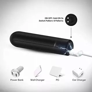 Powerful Vibration Bullet Vibrator, 9 Modes Vibe Stimulator for Clitoral/Nipple/G-spot Stimulation, Discreet Waterproof Vaginal Powerful Vibration Bullet Vibrator, 9 Modes Vibe Stimulator for Clitoral/Nipple/G-spot Stimulation, Discreet Waterproof Vaginal