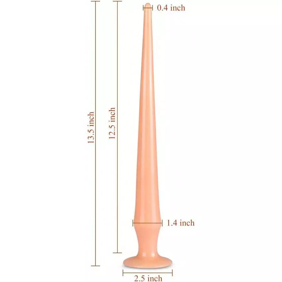 Super Long Anal Plug Dildo Slim Tapered Anal Hose Trainer,Prostate Massage Stimulation Anal Sex Toys for Women and Men (Large)