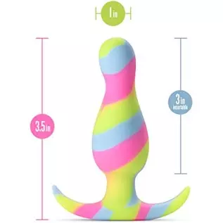 Blush Avant Kaleido Anal Plug - Tapered Head for Easy Insertion - Platinum Cured Puria Silicone - Ultrasilk Smooth - Anchortech 