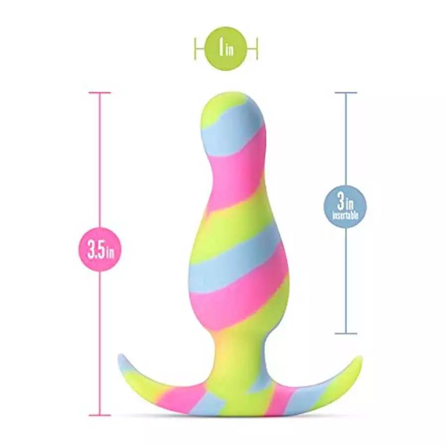 Blush Avant Kaleido Anal Plug - Tapered Head for Easy Insertion - Platinum Cured Puria Silicone - Ultrasilk Smooth - Anchortech 