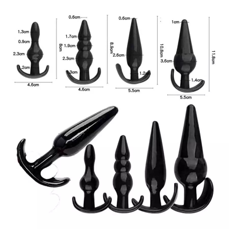BOXIFA 32Pcs SM Bondage Restraint Vibrator Silicone Anal Plug Dildo Sex Toys for Butt Plug 111