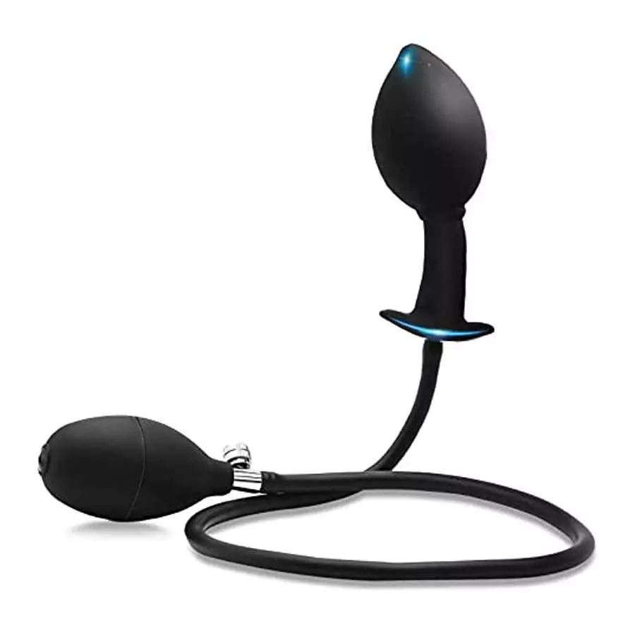 Silicone Expand Inflatable Anal Plug，Body-Safe Silicone Anal Balloon Pump with Quick Release Valve Stretch Anal Sex Toys for Beg