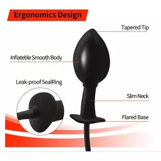 Silicone Expand Inflatable Anal Plug，Body-Safe Silicone Anal Balloon Pump with Quick Release Valve Stretch Anal Sex Toys for Beg