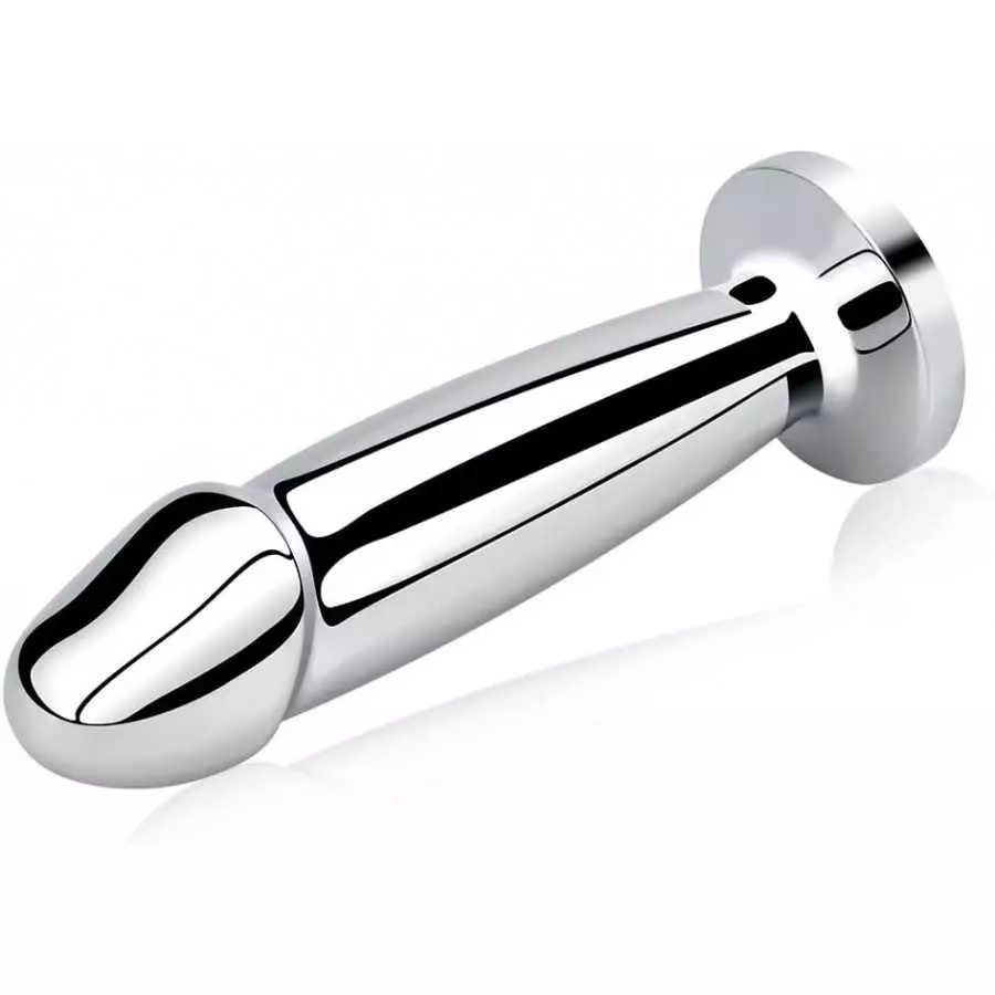 Vibrating Anal Plug Dildo with Remote Control, Rechargeable Metal Butt Plug Prostate Massager with 10 Modes, Magnetic Suction Ch