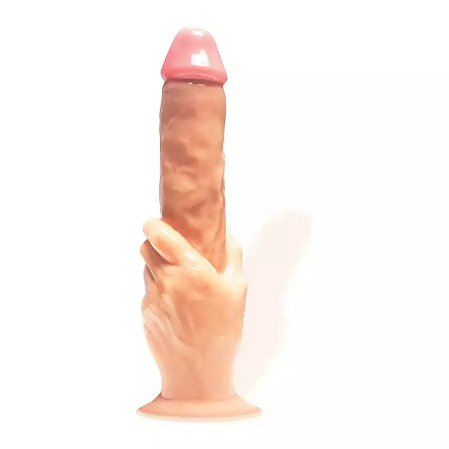 Sexy, Kinky Gift Set Bundle of Massive The Grip Cock-in-Hand Dildo and Icon Brands Silibuns, Silicone Bunny Bullet, Purple