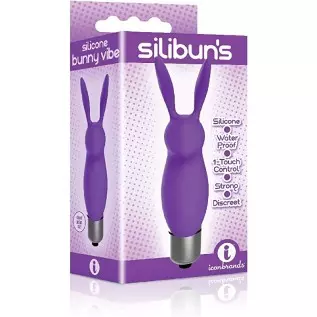 Sexy, Kinky Gift Set Bundle of Massive The Grip Cock-in-Hand Dildo and Icon Brands Silibuns, Silicone Bunny Bullet, Purple