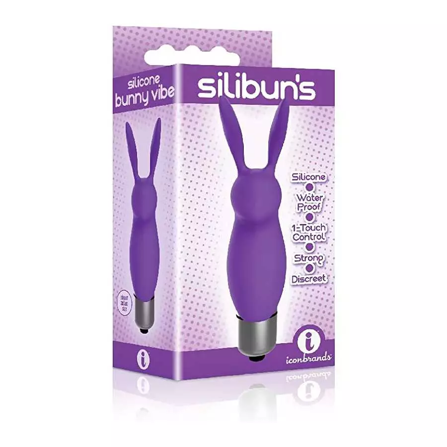 Sexy, Kinky Gift Set Bundle of Massive The Grip Cock-in-Hand Dildo and Icon Brands Silibuns, Silicone Bunny Bullet, Purple