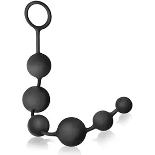 Anal Beads for Men/Women - 100% Silicone with Gradual Size Increase & Safe Pull Ring - Easy to Clean Anal Toys, BPA & Phthalate 