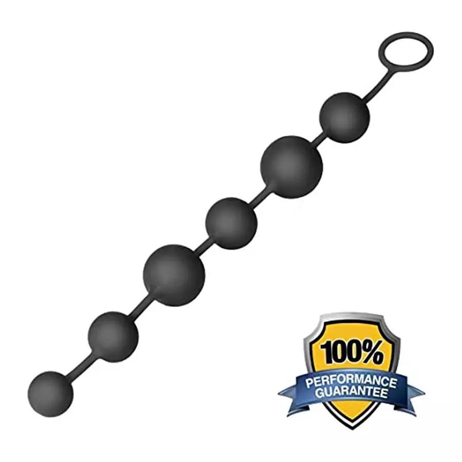 Anal Beads for Men/Women - 100% Silicone with Gradual Size Increase & Safe Pull Ring - Easy to Clean Anal Toys, BPA & Phthalate 