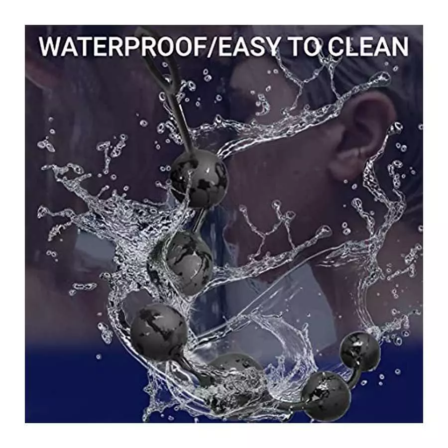 Anal Beads for Men/Women - 100% Silicone with Gradual Size Increase & Safe Pull Ring - Easy to Clean Anal Toys, BPA & Phthalate 