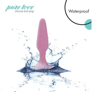Pure Love 4.5 Inch Silicone Anal Butt Plug, Black Color, Adult Sex Toy, Classic Sex Toy