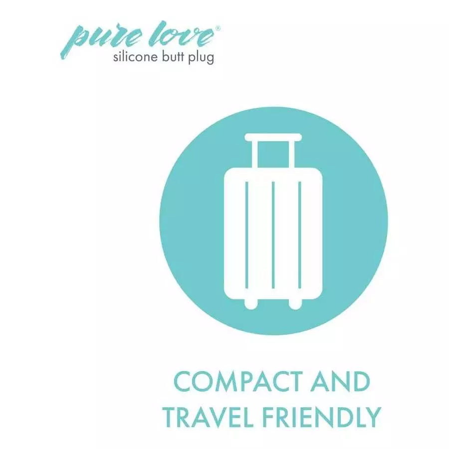 Pure Love 4.5 Inch Silicone Anal Butt Plug, Black Color, Adult Sex Toy, Classic Sex Toy