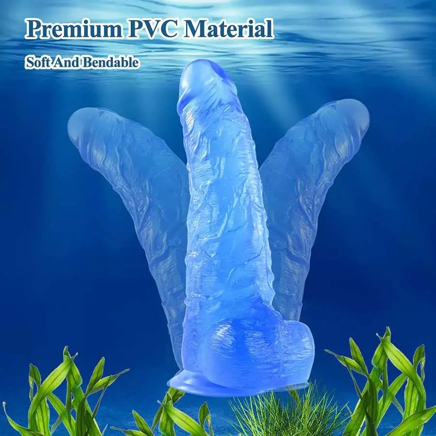 7.3 Inch Small Silicone Dildos with Suction, Soft Anal Sex Toys for Women, Men