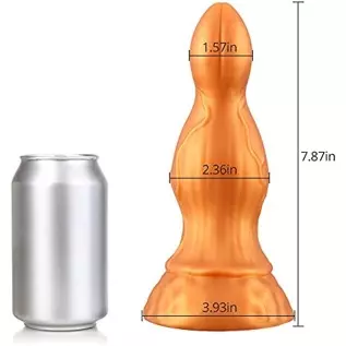 Anal Plugs Stimulator Adult Sex Toys with Strong Suction Cup for Hands-Free Play, Liquid Silicone Butt Plug Realistic Dildo Vagi