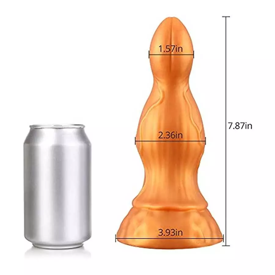 Anal Plugs Stimulator Adult Sex Toys with Strong Suction Cup for Hands-Free Play, Liquid Silicone Butt Plug Realistic Dildo Vagi