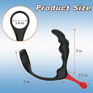 Spiral Anal Plug Prostate Massager for Men with Penis Ring, Banenu Silicone Cock Ring for Erection Sexual Pleasure Enhancing, Bu