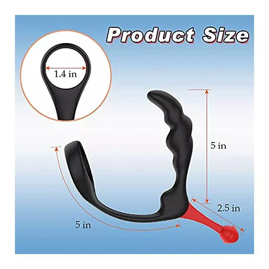 Spiral Anal Plug Prostate Massager for Men with Penis Ring, Banenu Silicone Cock Ring for Erection Sexual Pleasure Enhancing, Bu