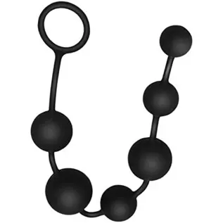 ERUN Anal Beads Butt Plug with Silicone Anal Bead Anal Sex Toys with Safe Pull Ring for Men/Women 100% Silicone with Gradual Siz