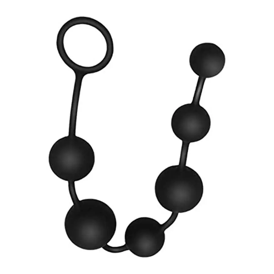ERUN Anal Beads Butt Plug with Silicone Anal Bead Anal Sex Toys with Safe Pull Ring for Men/Women 100% Silicone with Gradual Siz
