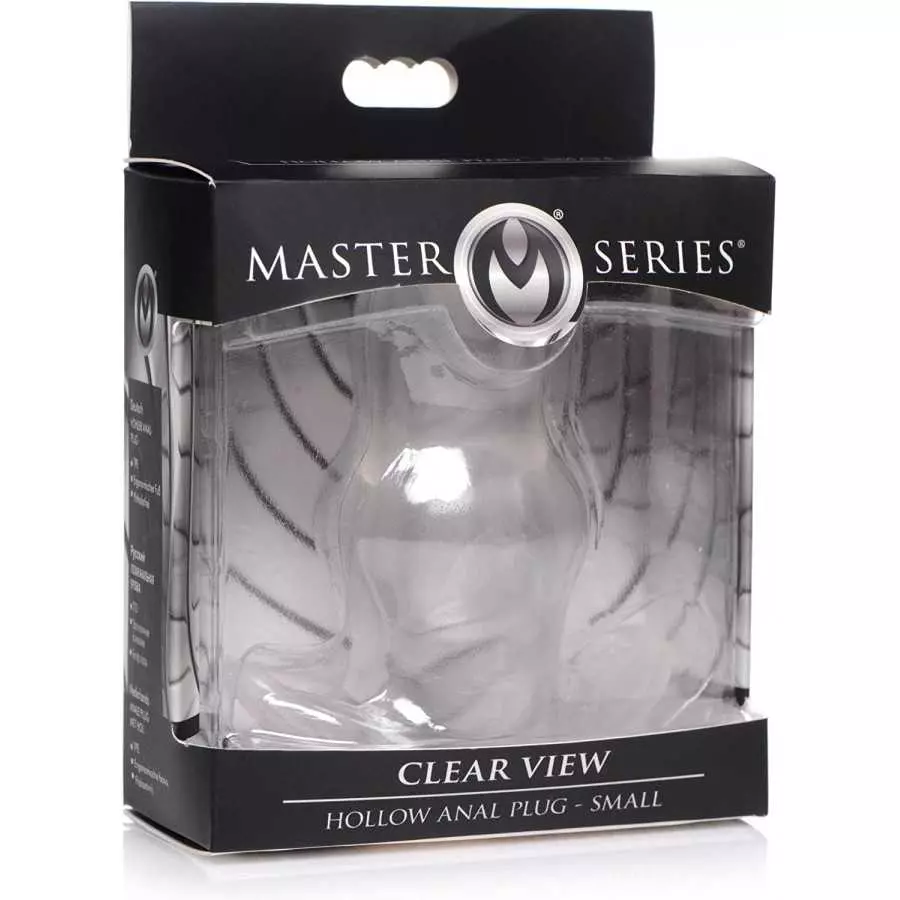 Master Series Clear View Hollow Anal Plug - Medium, (AG732-Med)