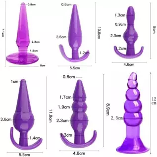 BOXIFA 23Pcs Penis Ring Sleeve Silicone Anal Plug Sex Toys for Butt Plug