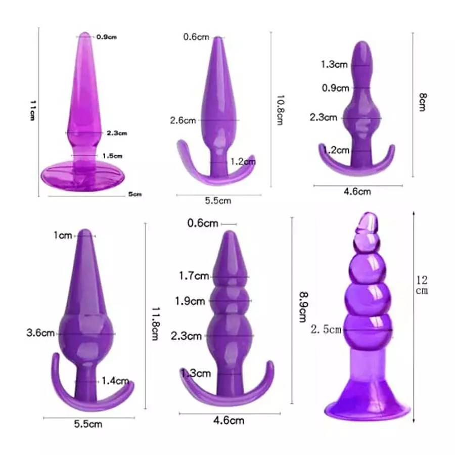 BOXIFA 23Pcs Penis Ring Sleeve Silicone Anal Plug Sex Toys for Butt Plug
