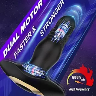 Thrusting Prostate Massager Anal Vibrator, Bukinler Thrusting Vibrator with Remote Control and Ultrafast Thrusting Frequency Ana Thrusting Prostate Massager Anal Vibrator, Bukinler Thrusting Vibrator with Remote Control and Ultrafast Thrusting Frequency Ana
