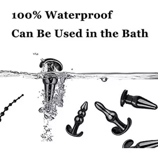 Anal Plug Trainer Kit for Comfortable Long-Term Wear, Pack of 8 Silicone Anal Plugs Training Set with Flared Base Prostate Sex T