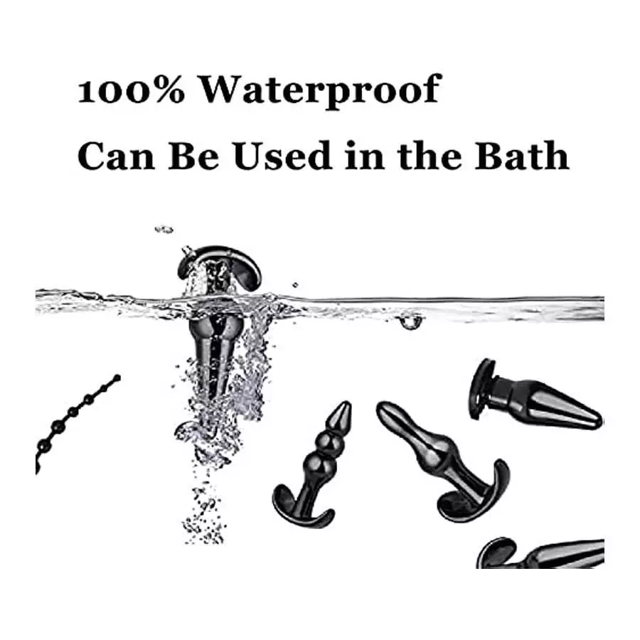 Anal Plug Trainer Kit for Comfortable Long-Term Wear, Pack of 8 Silicone Anal Plugs Training Set with Flared Base Prostate Sex T