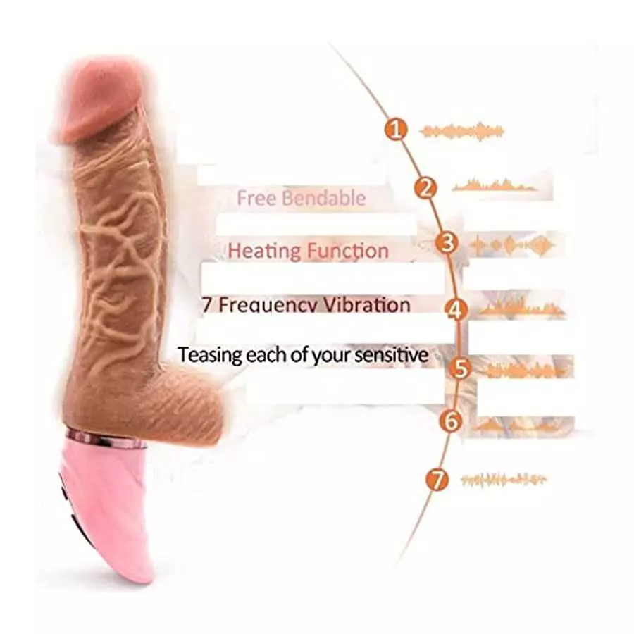 Realistic Vibrating Dildo Vibrator Vibration Modes Dildo with Strong Suction Cup for G Spot Anal Clitoral Stimulation Sex Toy fo