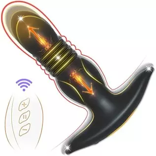 Sex Toys for Men, Prostate Stimulor Toys with Anti-Slip Design, Ultrafast Vibrating Anal Butt Plug Dildo Vibrator for Vaginal an